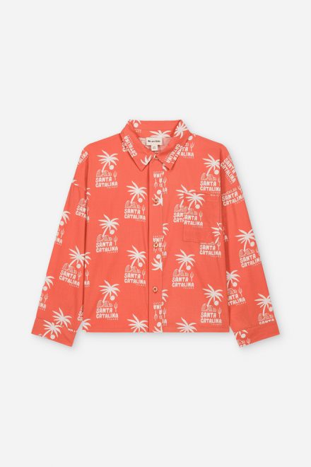 Chemise aurel white palms