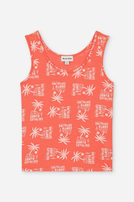 Debardeur marcel white palms