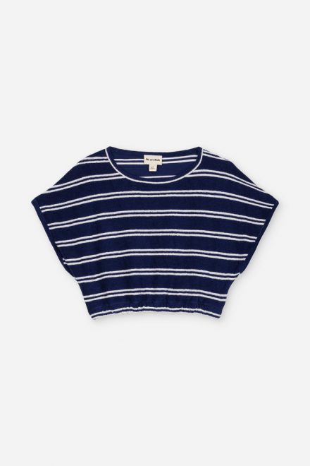 Top bree navy stripes